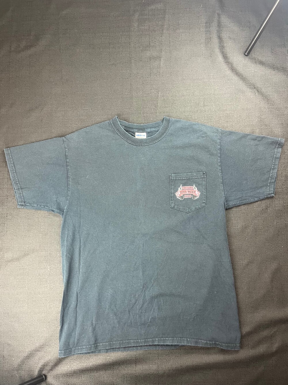 Faded Black Cotton Daytona Bike Week 2009 T-Shirt Gildan ultra cotton